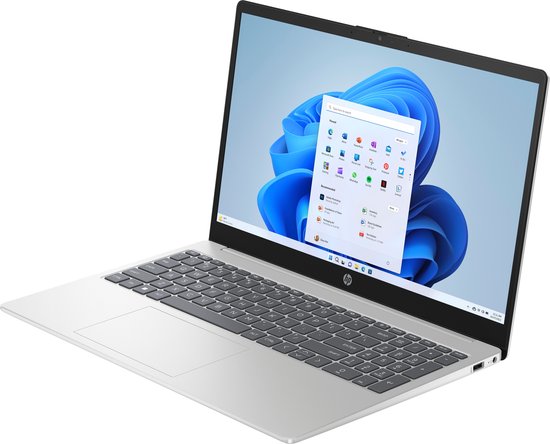 HP 15-fc0425nd AMD Ryzen™ 5 7520U Laptop 39,6 cm (15.6") Full HD 16 GB LPDDR5-SDRAM 512 GB SSD Wi-Fi 6 (802.11ax) Windows 11 Home Zilver - HP - Hoofdafbeelding