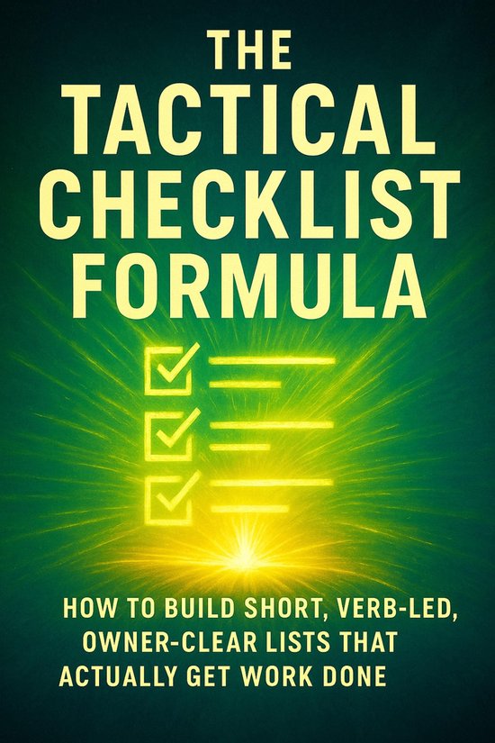The Tactical Checklist Formula - cover