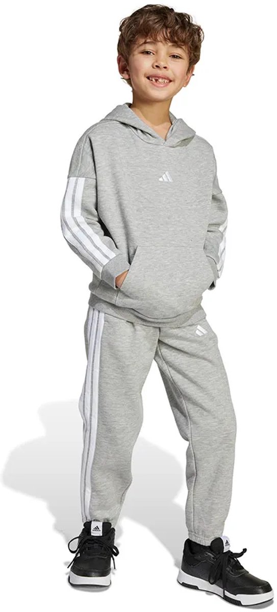Adidas 3 Stripes Essentials Fleece Trainingspak 3-4 Years Jongens Grijs
