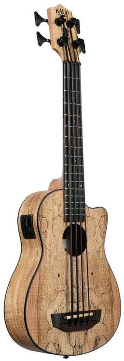 Kala Spalted Maple U•BASS® bas ukulele – Spalted Maple, Elektrisch-Akoestisch met EQ en Gigbag