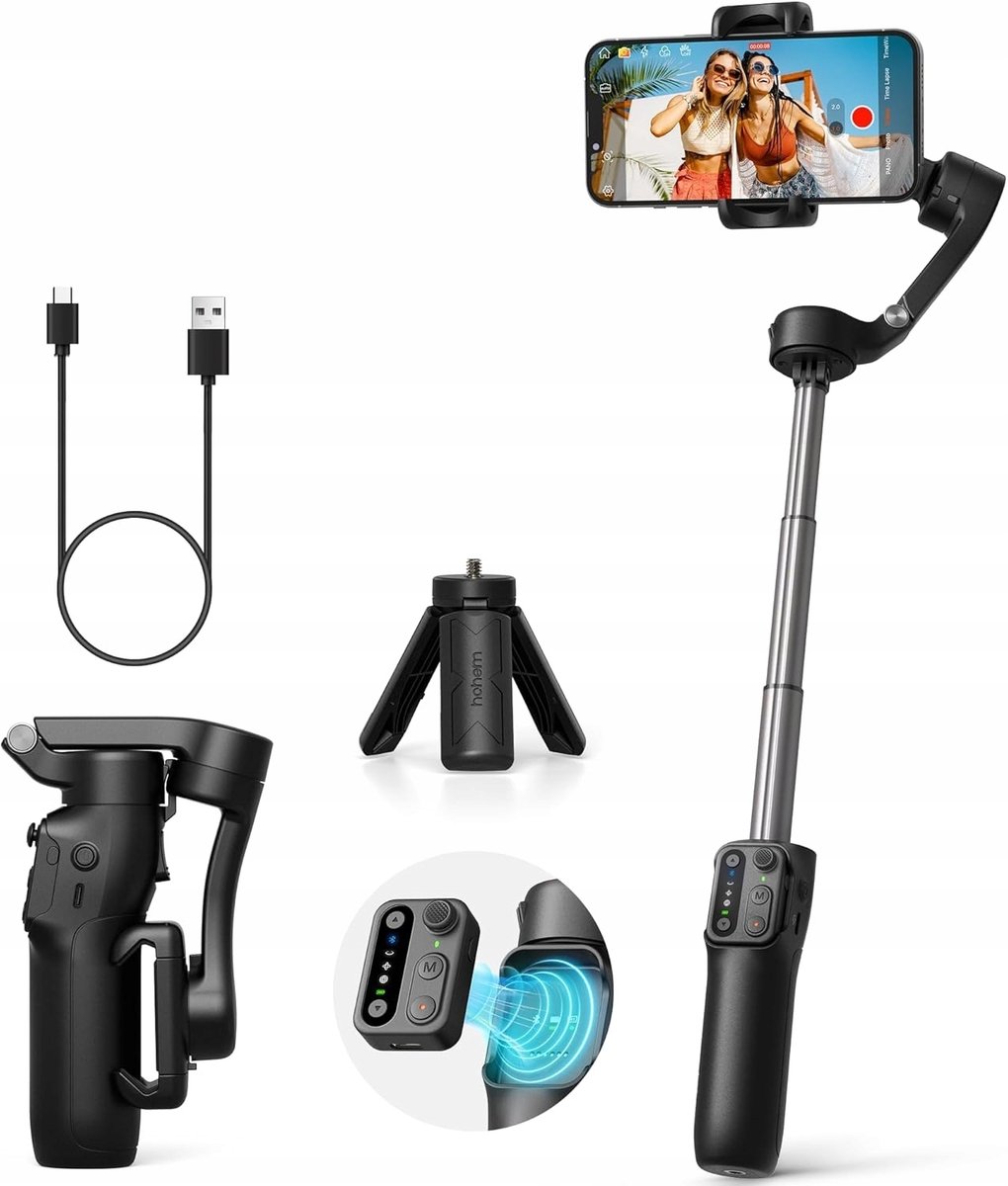 Hohem iSteady X3 SE Plus Zwart - 3-assige smartphone-gimbal met afstandsbediening