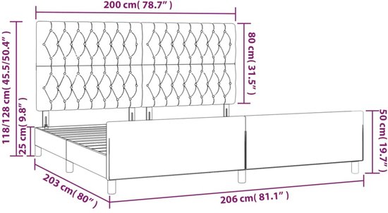vidaXL-Bedframe-met-hoofdeinde-stof-taupe-200x200-cm