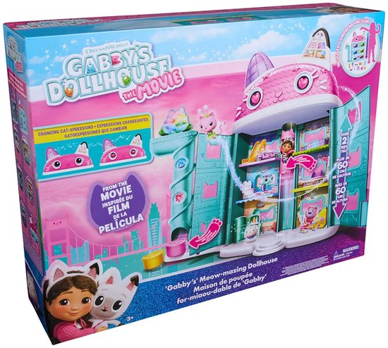 Gabby’s Poppenhuis De Film – Poppenhuis - + 60cm hoog - vanaf 3 jaar - met Speelfiguur & Accessoires