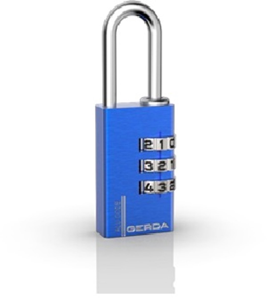 Gerda Cijfer Kettingslot Aluminium Blauw 40mm Beveiliging
