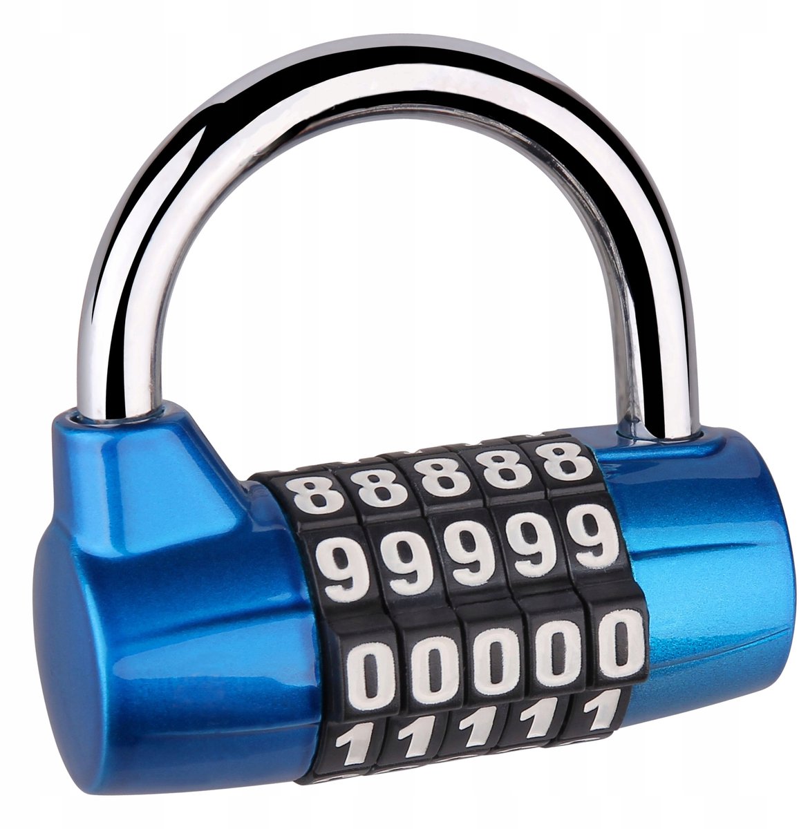 GJM 1467 Cijferslot Hangslot - Blauw, 5 Cijfers