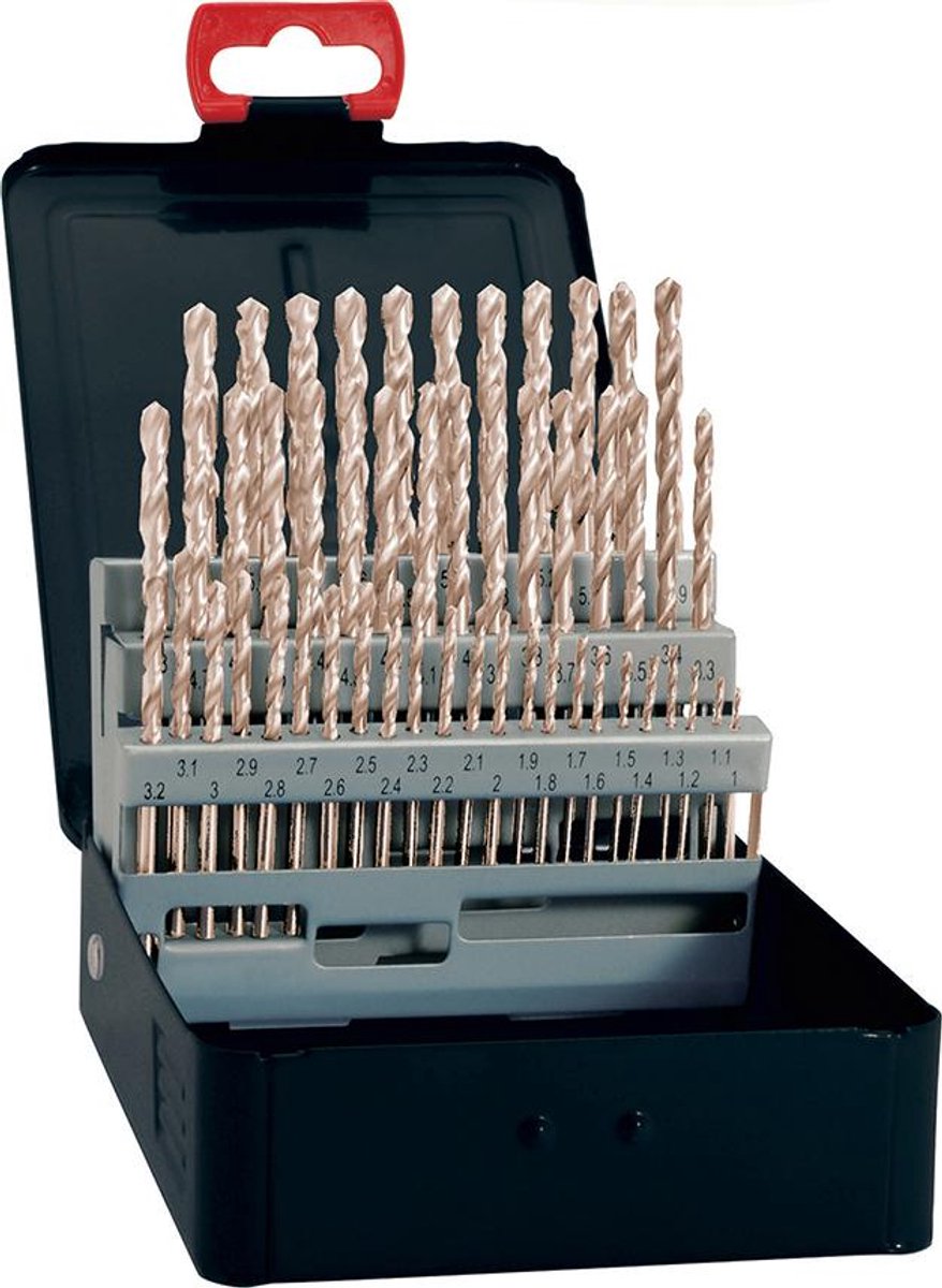 Spiraalborenset DIN338 HSS type N met 0,5 oplopend 1-10,5mm FORTIS