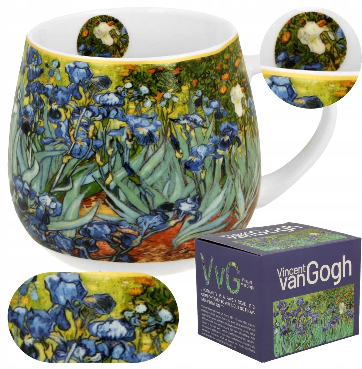 Van Gogh Irises Mok 430ml - Porselein, Vaatwasserbestendig