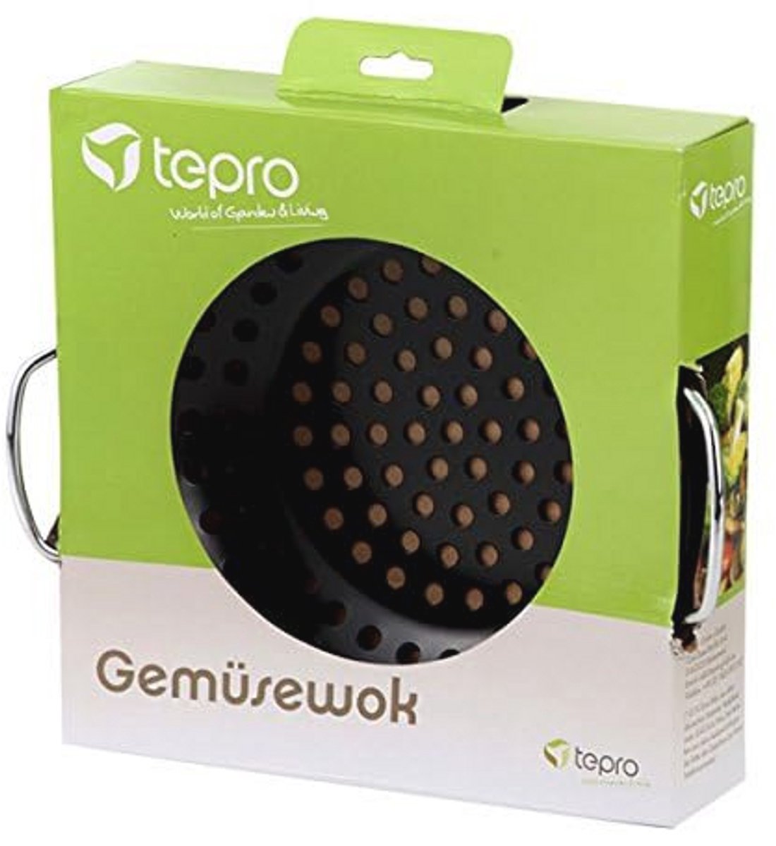 Groentewok met Antiaanbaklaag en Verchroomde Handgrepen - 28 cm