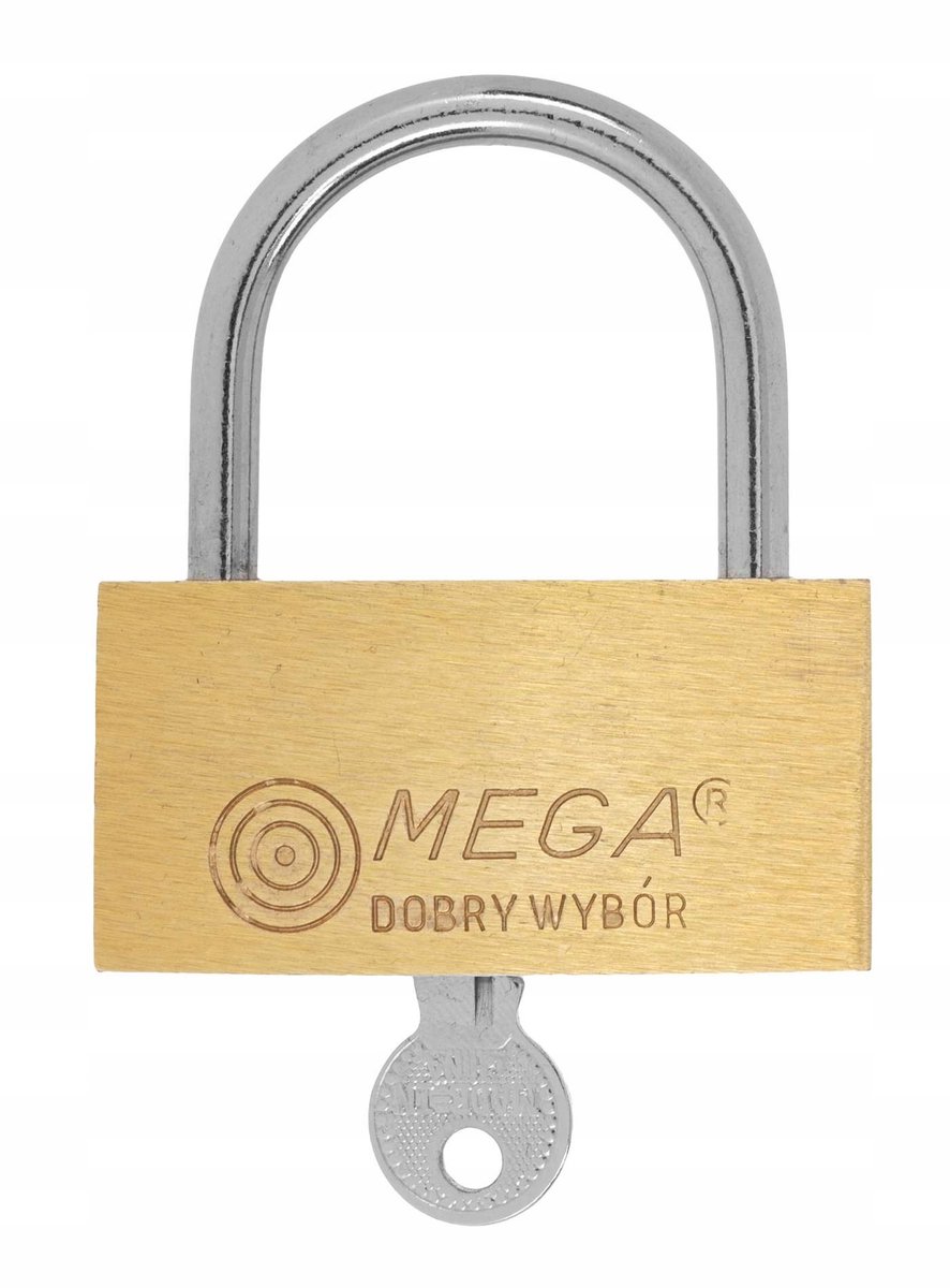 MEGA Messing Hangslot 30mm Skin Pack - 3 Sleutels