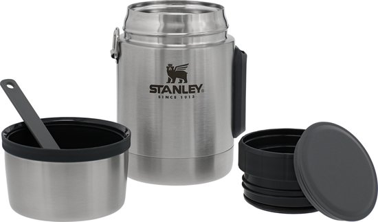 Bouteille thermos en pot alimentaire tout-en-un Stanley The en acier inoxydable avec cuillère - 530 ml - Acier inoxydable