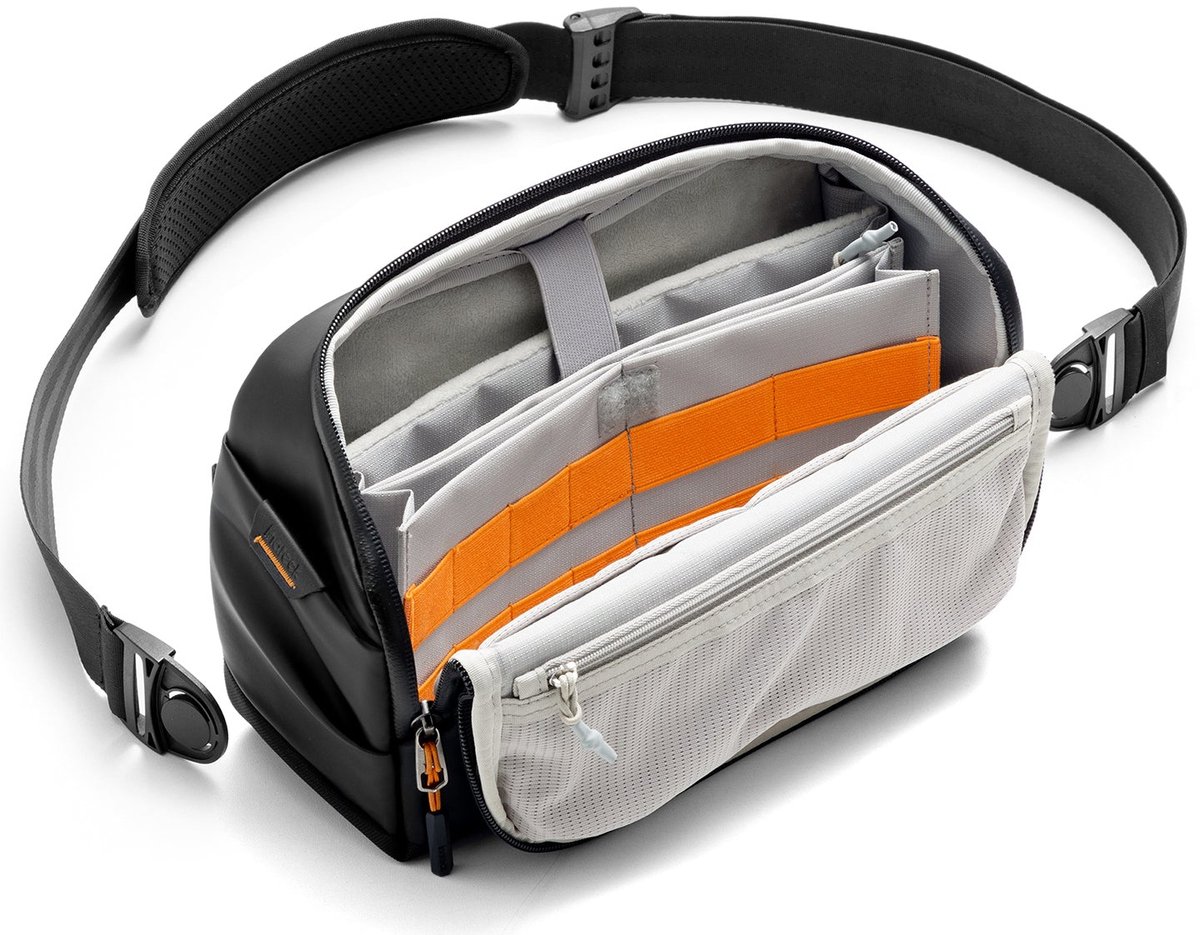 Inateck Grote heuptas, draagbare crossbodytas ,EDC bag, zwart, casual, Zwart, Casual
