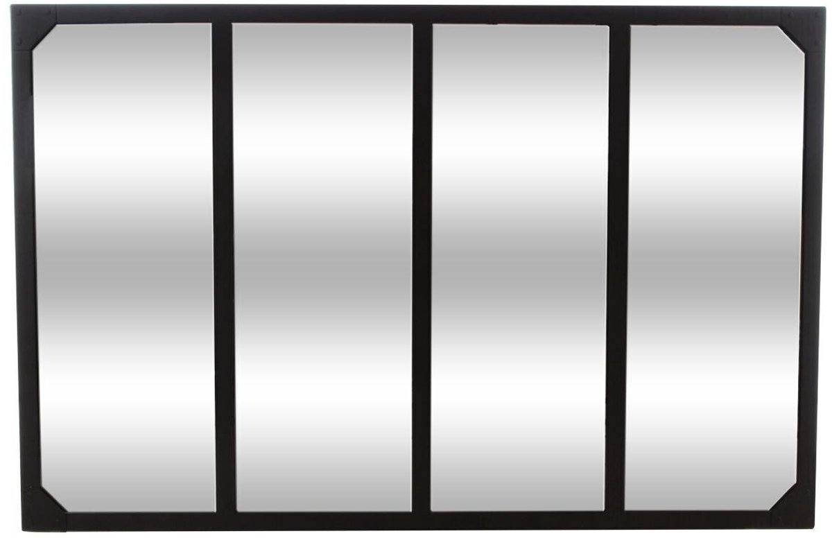 Atmosphera industriële spiegel Lola 116x76 cm zwart