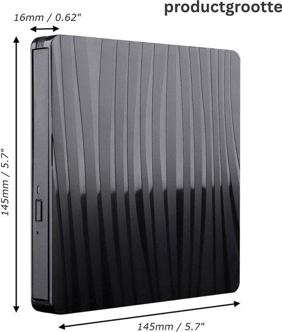 DailySupplies® Externe DVD Speler Voor Laptop - CD Brander - Plug & Play van DailySupplies® — afbeelding 2