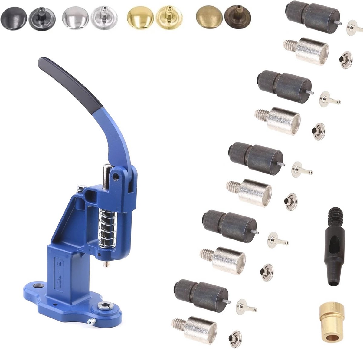 Persmachine voor Klinknagels met Diverse Matrijzen - 5mm tot 12mm