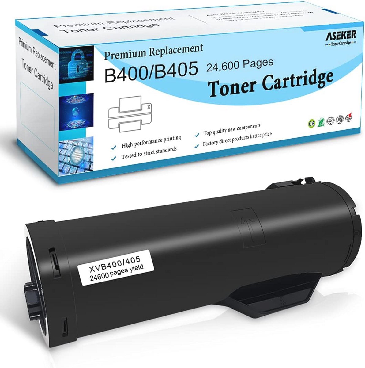 Compatibele Tonercartridges voor Xerox VersaLink B400 en B405 - Extra Hoge Capaciteit (24600 pagina's, Zwart)