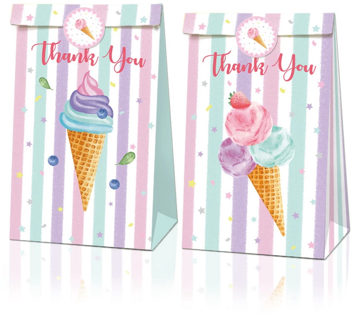 IMPERATORIS® Uitdeelzakjes met Strip/Stickers - Koekzakjes/Snoepzak/Geschenkzakjes