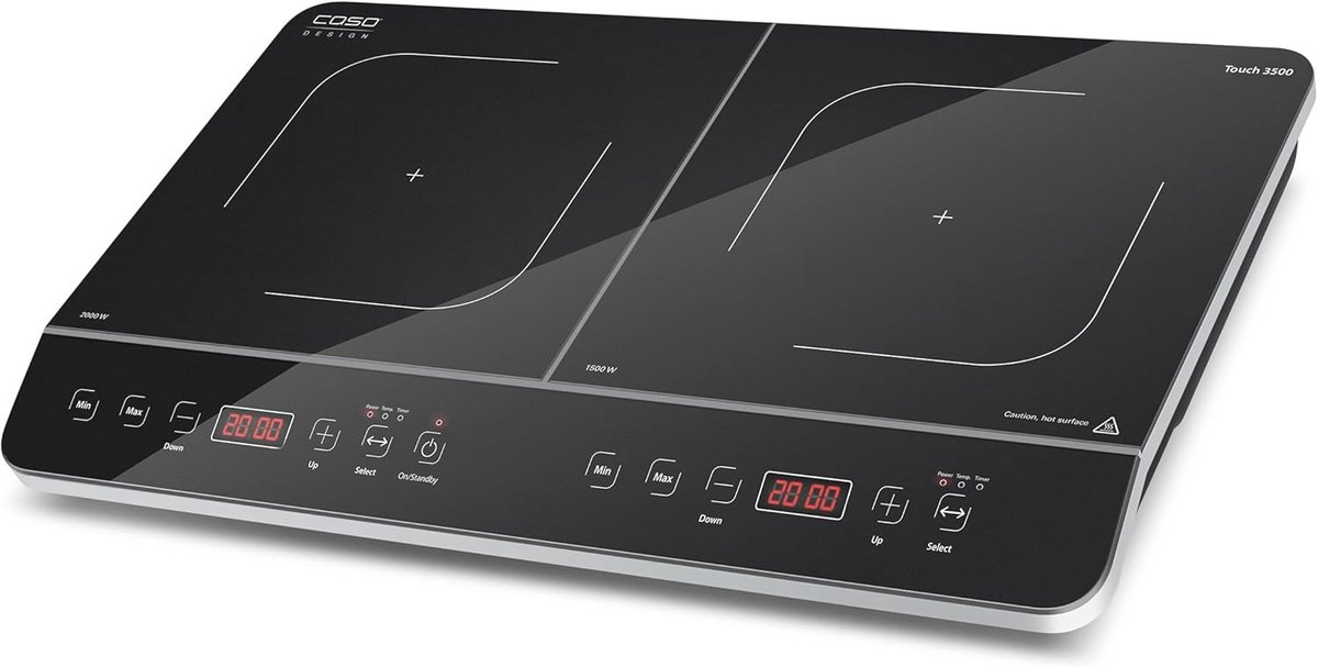 Dubbele Mobiele Inductiekookplaat 3500 Watt - 60-240 °C, 6 Standen, Veiligheidsfunctie