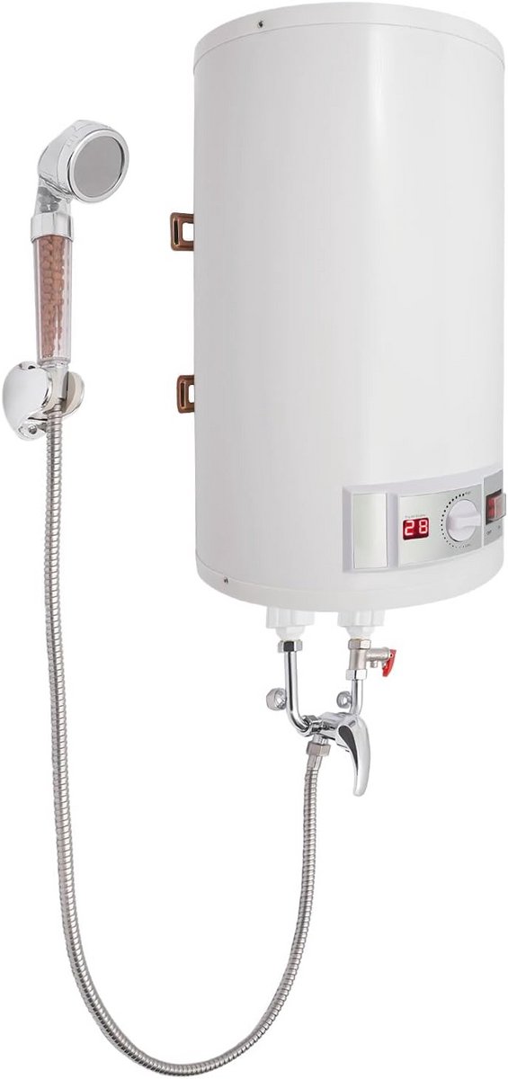 Elektrische warmwaterboiler 2000W 50 liter wandmontage met LED en thermometer