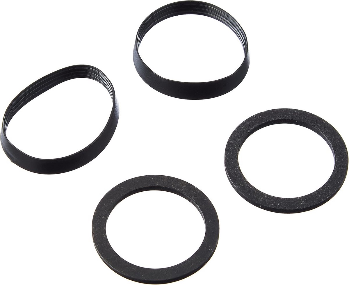 Afdichtingsset voor Geursluitingen - 4-delige Set voor Sifons - Rubber en PVC - Zwart