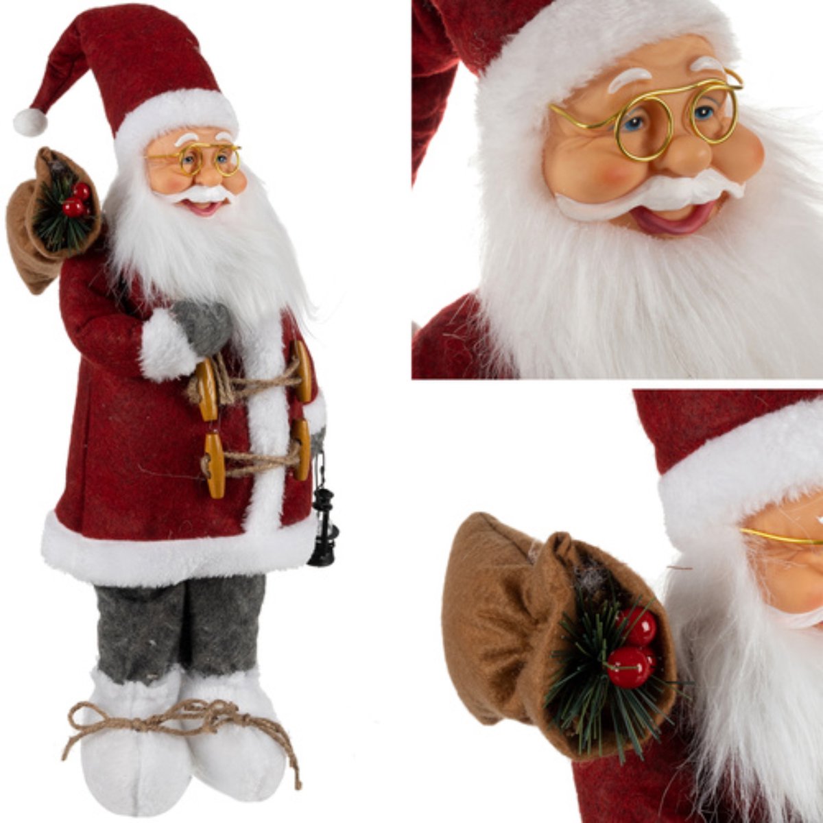 Ruhhy Kerstman 45cm - Premium Kwaliteit - Sfeervolle Kerstdecoratie