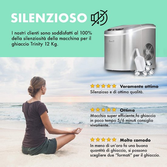 IJsmachine voor 12-15 kg ijsblokjes in 24 uur - Compact en Stil van Merkloos — afbeelding 4