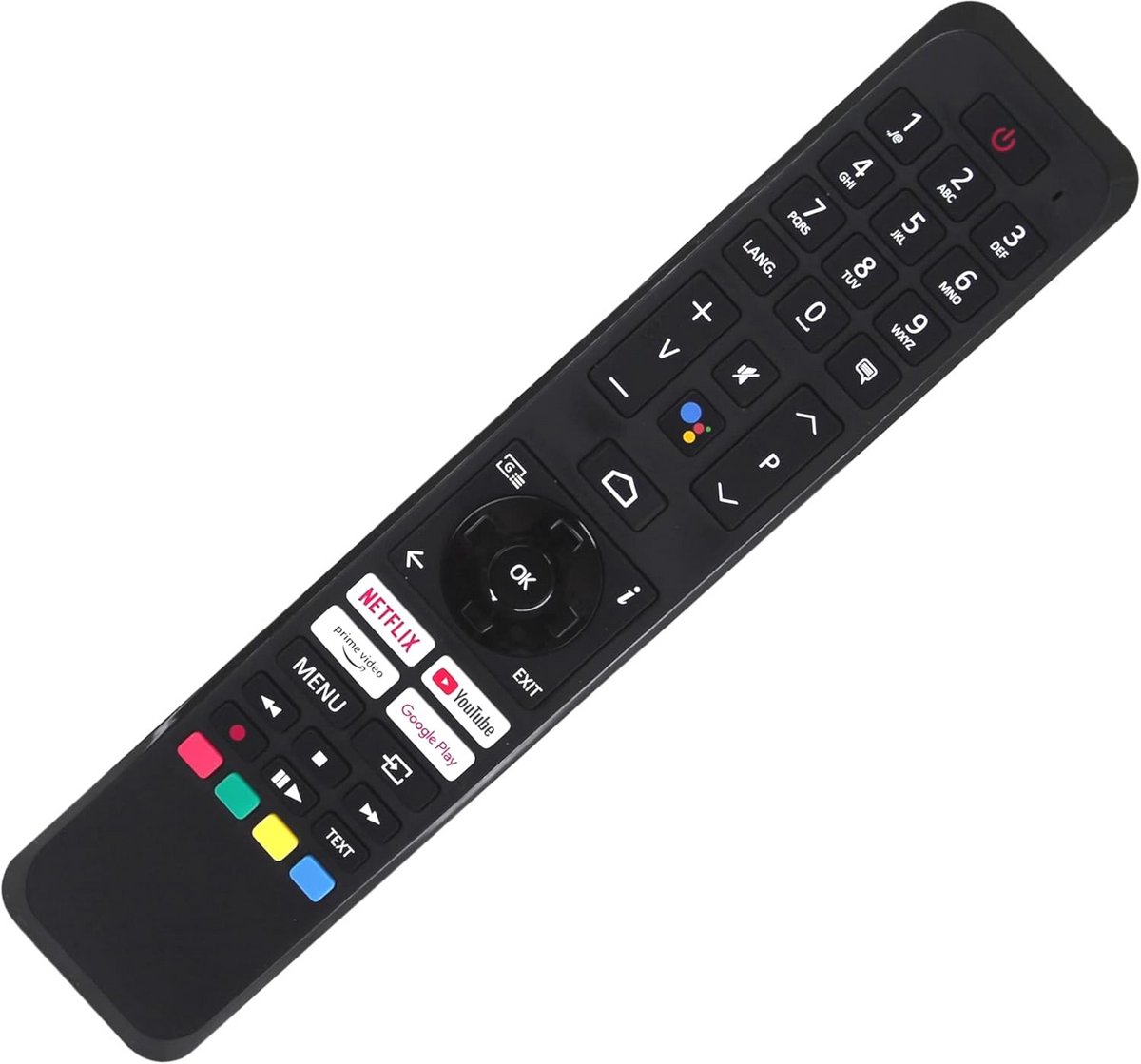 Bluetooth Voice Afstandsbediening voor Android Smart TV met Google Assistant