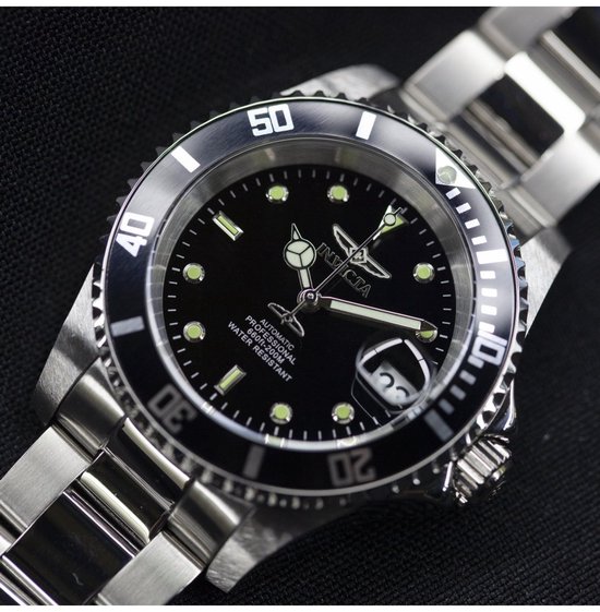 Invicta Pro Diver 8926OB Heren Horloge - Waterdicht - Analoog - Automatisch Uurwerk - Roestvrij Staal met Zwarte Wijzerplaat - 40mm