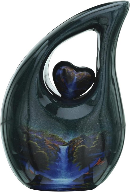 Mini -urne funéraire en forme de larme avec cœur pour cendres humaines - Urne funéraire pour souvenirs