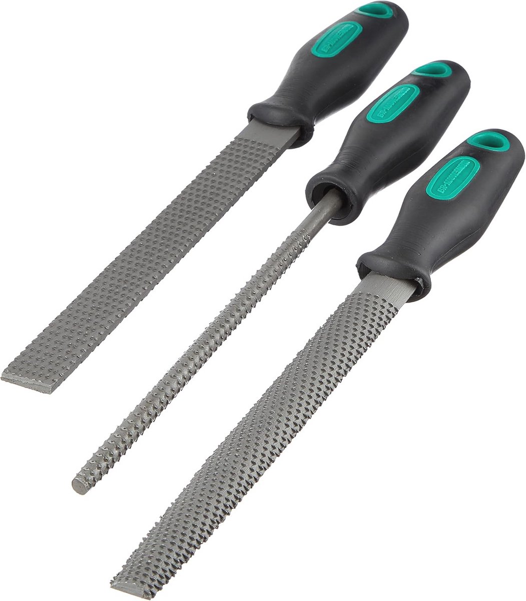 3-delige Raspset - Plat, Halfrond en Rond - Ergonomische Handgrepen