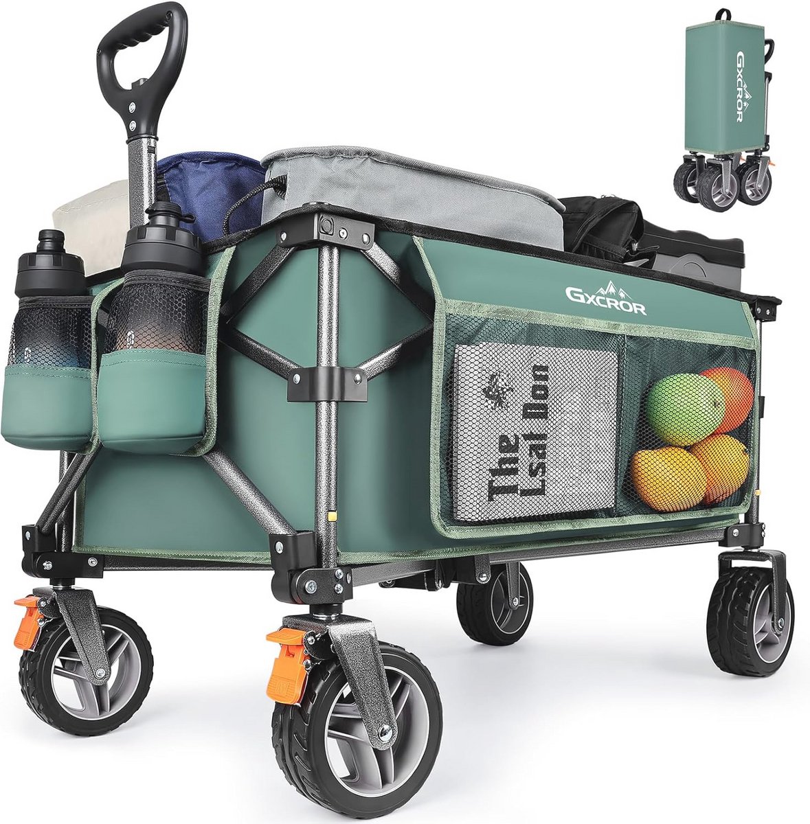 Opvouwbare Trolley - 140L Heavy Duty Wagon voor Kamperen, Strand, en Tuinieren met Hoge Capaciteit