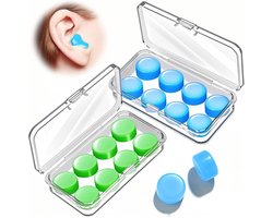 Siliconen oordopjes met ruisonderdrukking – Herbruikbaar, Waterdicht, Voor Slapen, Zwemmen en Concentreren