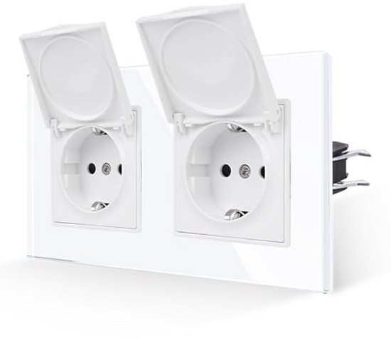 2 Couvercles étanches Pour Prise - Salle De Bain - Noir - PC - Résistant à L'eau