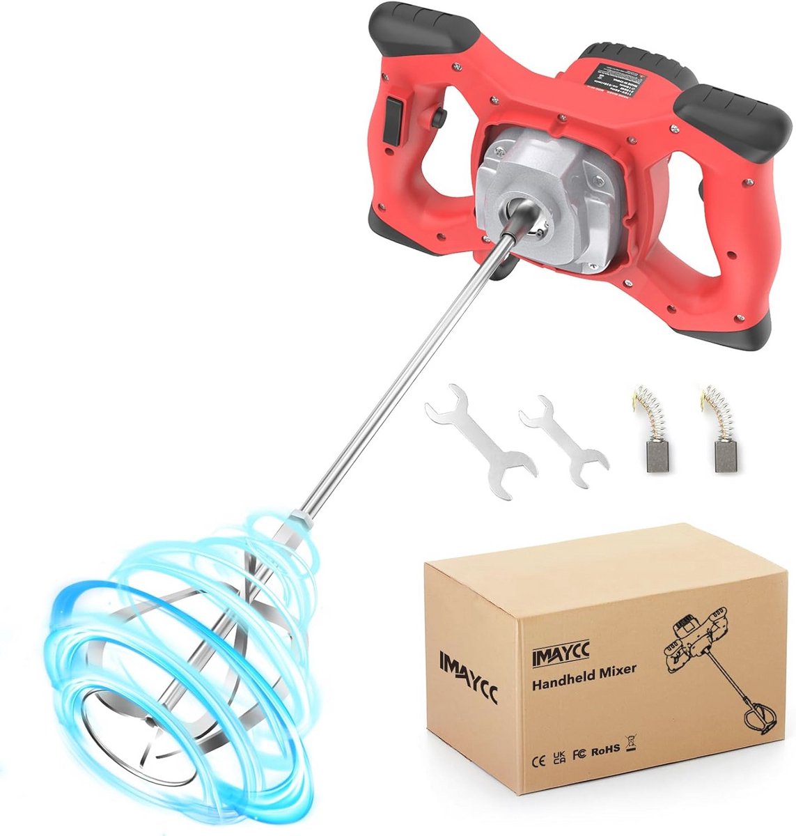 Elektrische Mortelmixer 2100 W met 6 Versnellingen en Ergonomisch Ontwerp