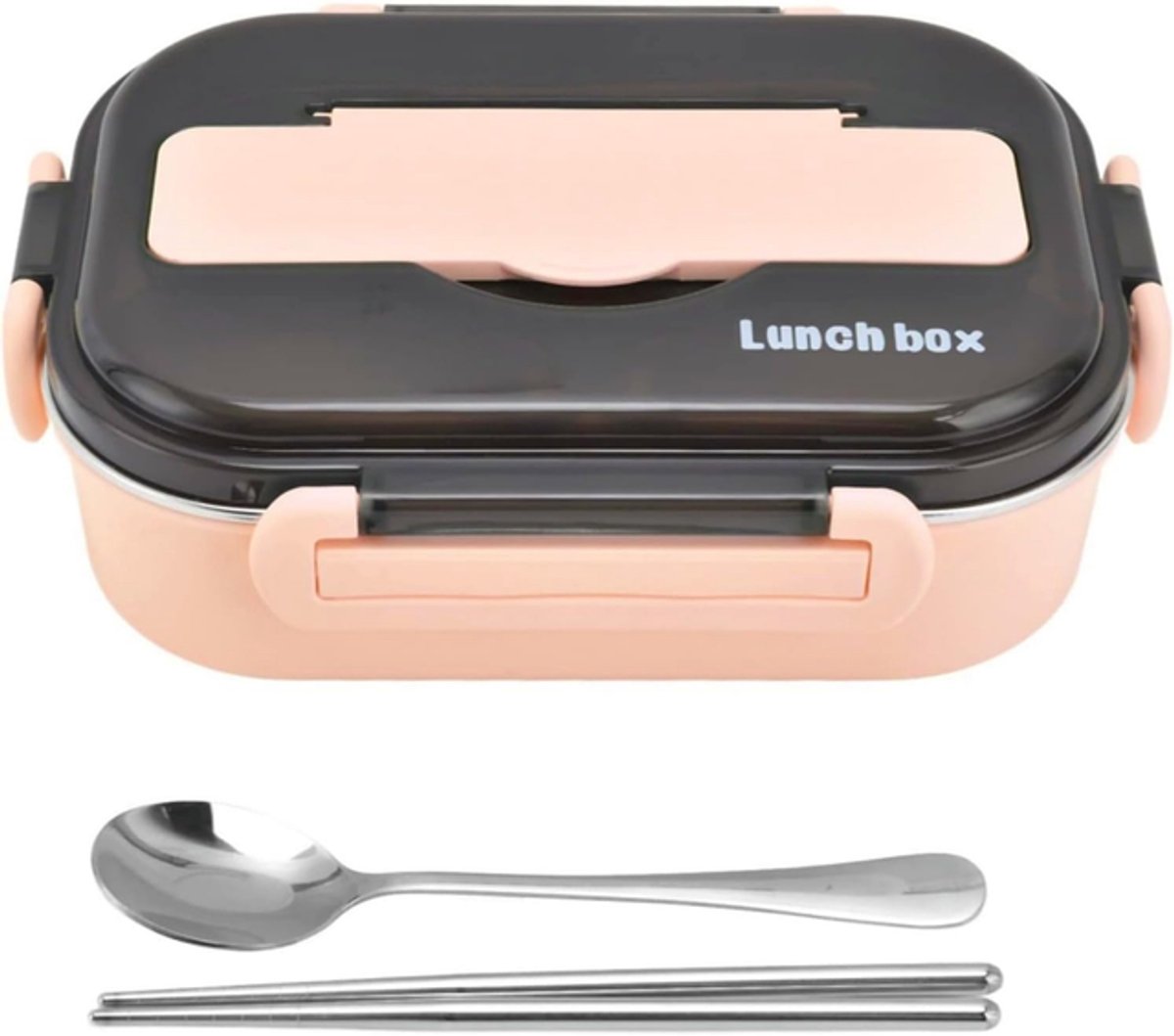 Lunchbox - lunchbox volwassenen - lunchbox kinderen - lunchbox rvs - 1500ml - Roze