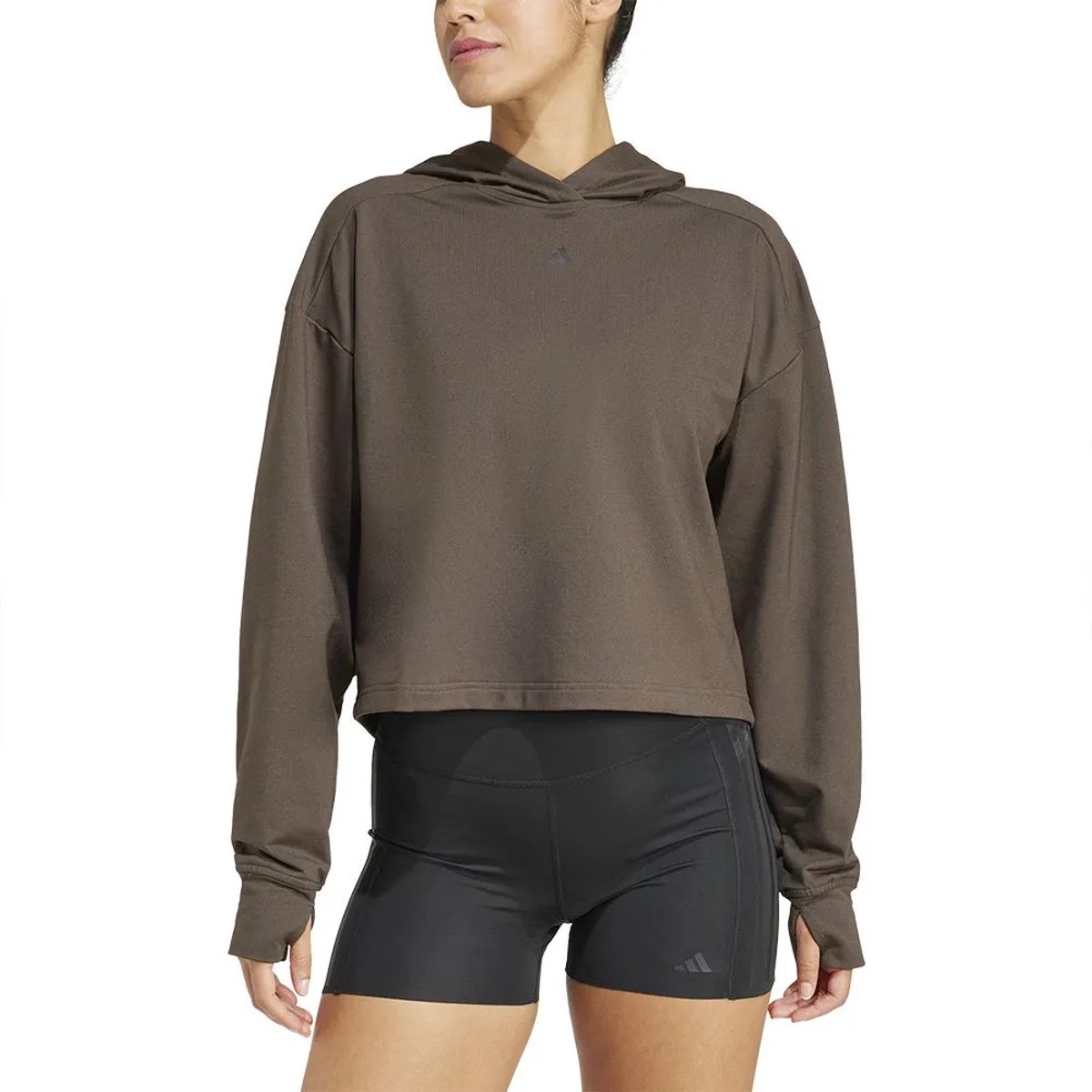 Adidas Power Hoodie Vrouw Olijf