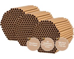 Kartonnen Nestbuisjes voor Insectenhotel - Wilde Bijen Steunen - 15 cm - 6 mm & 8 mm - Natuurlijke Nestmateriaal - CULT at Home