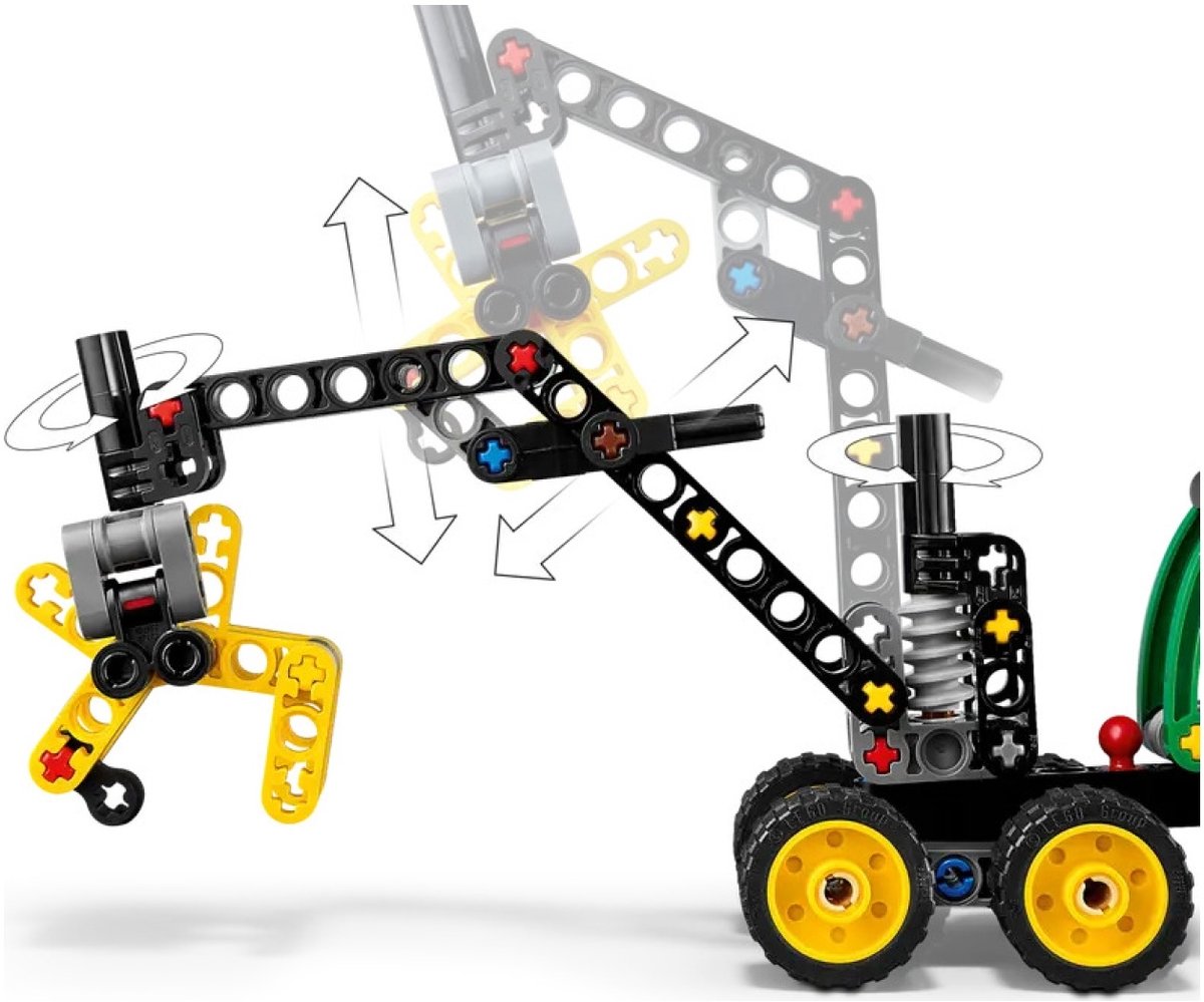 LEGO® Technic John Deere 1470H Houtoogstmachine - Werkende Klauw en Boomstam - Modelbouwspeelgoed - 42218 — afbeelding 17