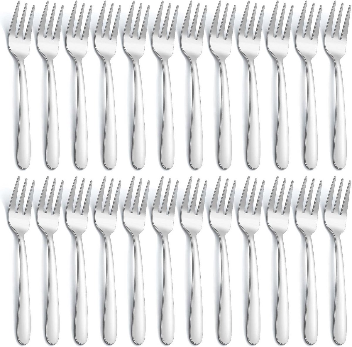 Taartvorken en Dessertvorken Set - 24 Stuks - 14,5 cm - Roestvrij Staal, Vaatwasmachinebestendig