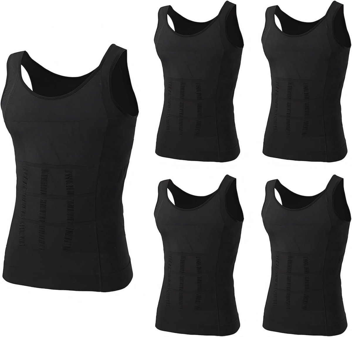 Afslankende Body Shaper Compressie Shirt voor Mannen - Sculpting Vest en Spier Tank