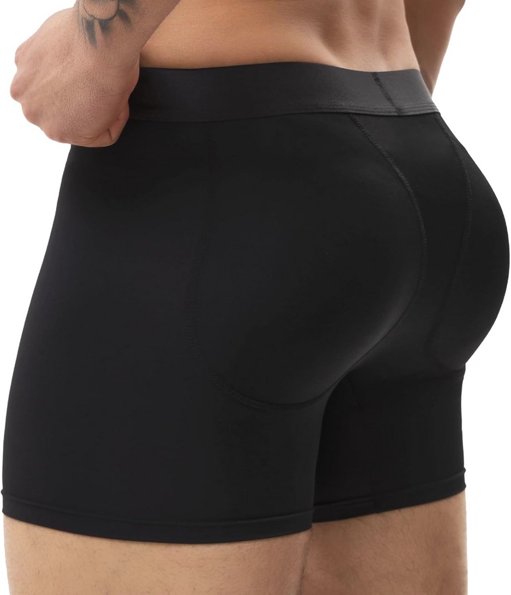 Compressie Buikweg-boxershorts voor Heren - Figuurvormende Onderbroek met Billen Push-up en Heupversteviger