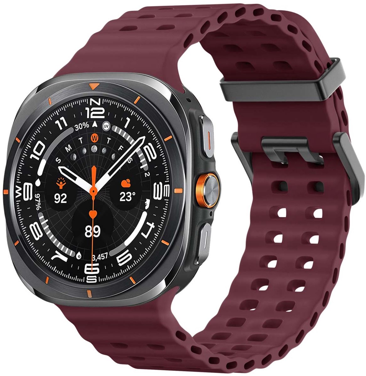 Siliconenband - Geschikt voor Samsung Galaxy Watch Ultra (2024/2025) - Wine Red