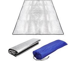 Aluminium Isolatiedeken 100x200 cm - Vouwbare Campingmat - Waterdicht & Warmteweerkaatsend - Ultralicht Compact - Voor Tent en Buitenactiviteiten
