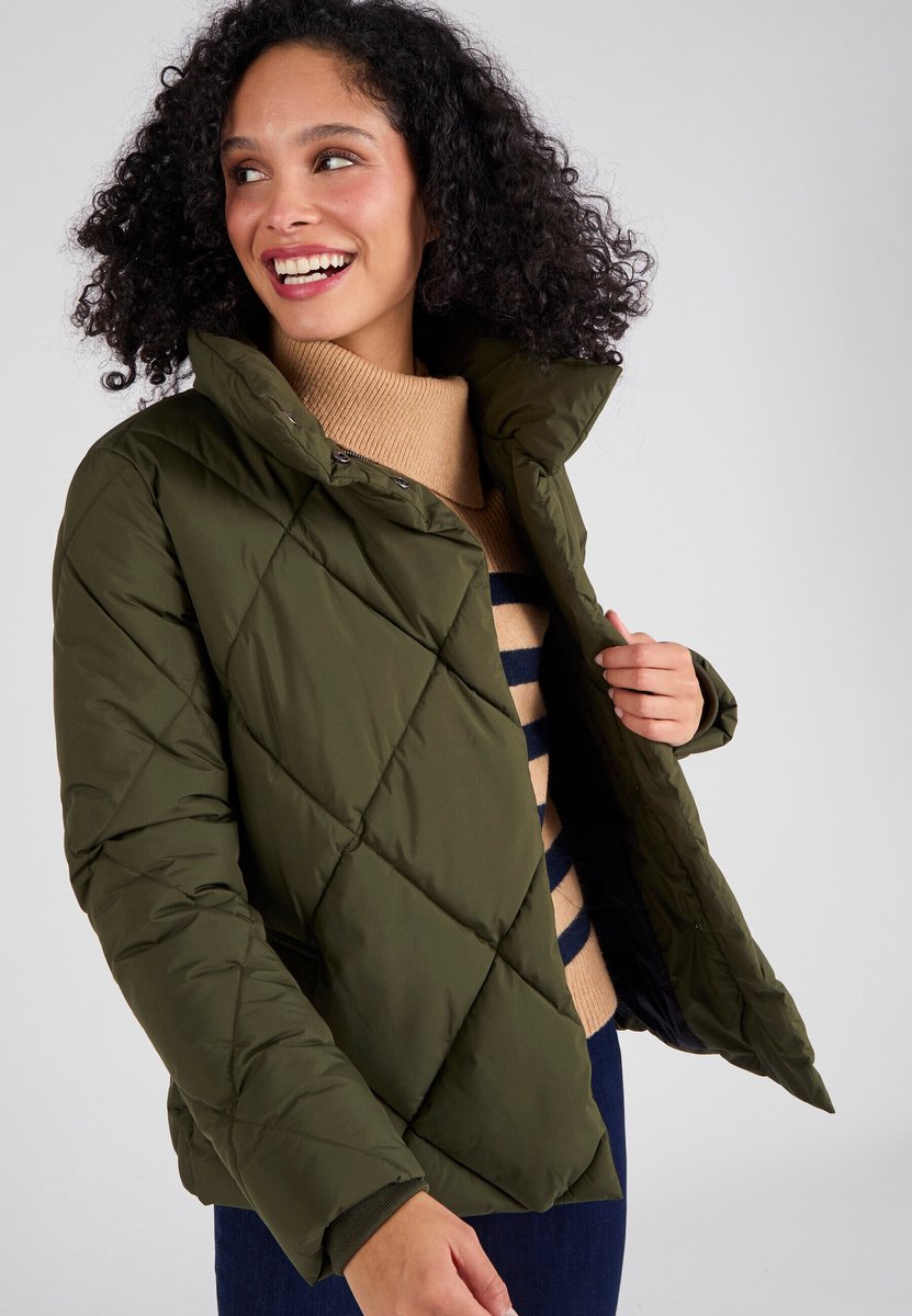 Damart Thermolactyl parka met asymmetrische sluiting Dames – 42-44 Groen