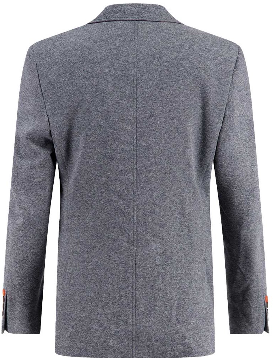 A Fish Named Fred colbert gemeleerd blauw slim fit