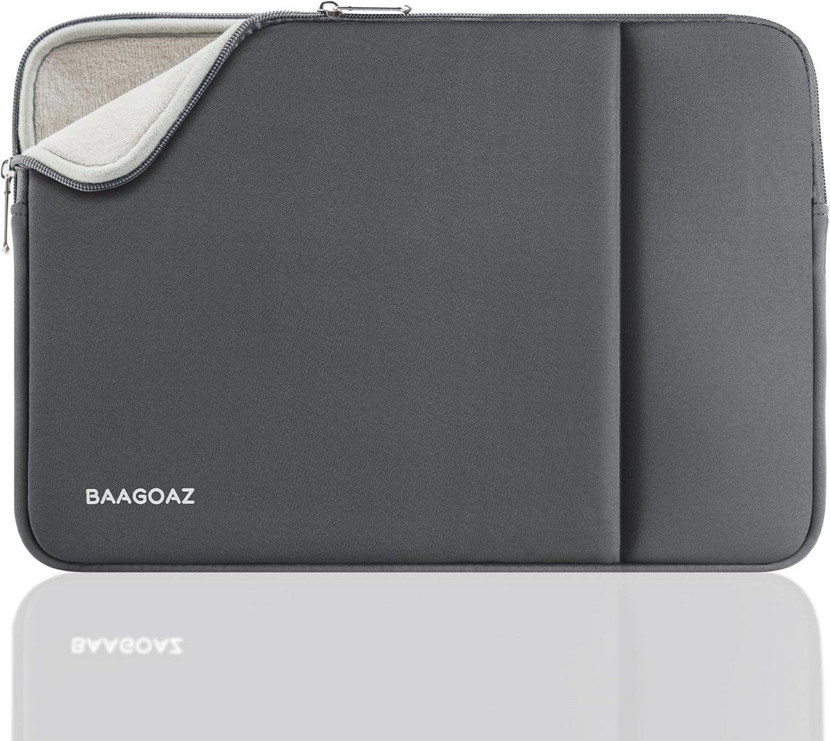 Laptophoes 14 Inch Sleeve voor Laptop, Compatibel met PC en Chromebook, Grijs