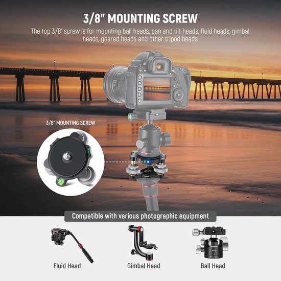3-Axis Camera Tripod Head Leveler with Bubble Levels for Precision ...