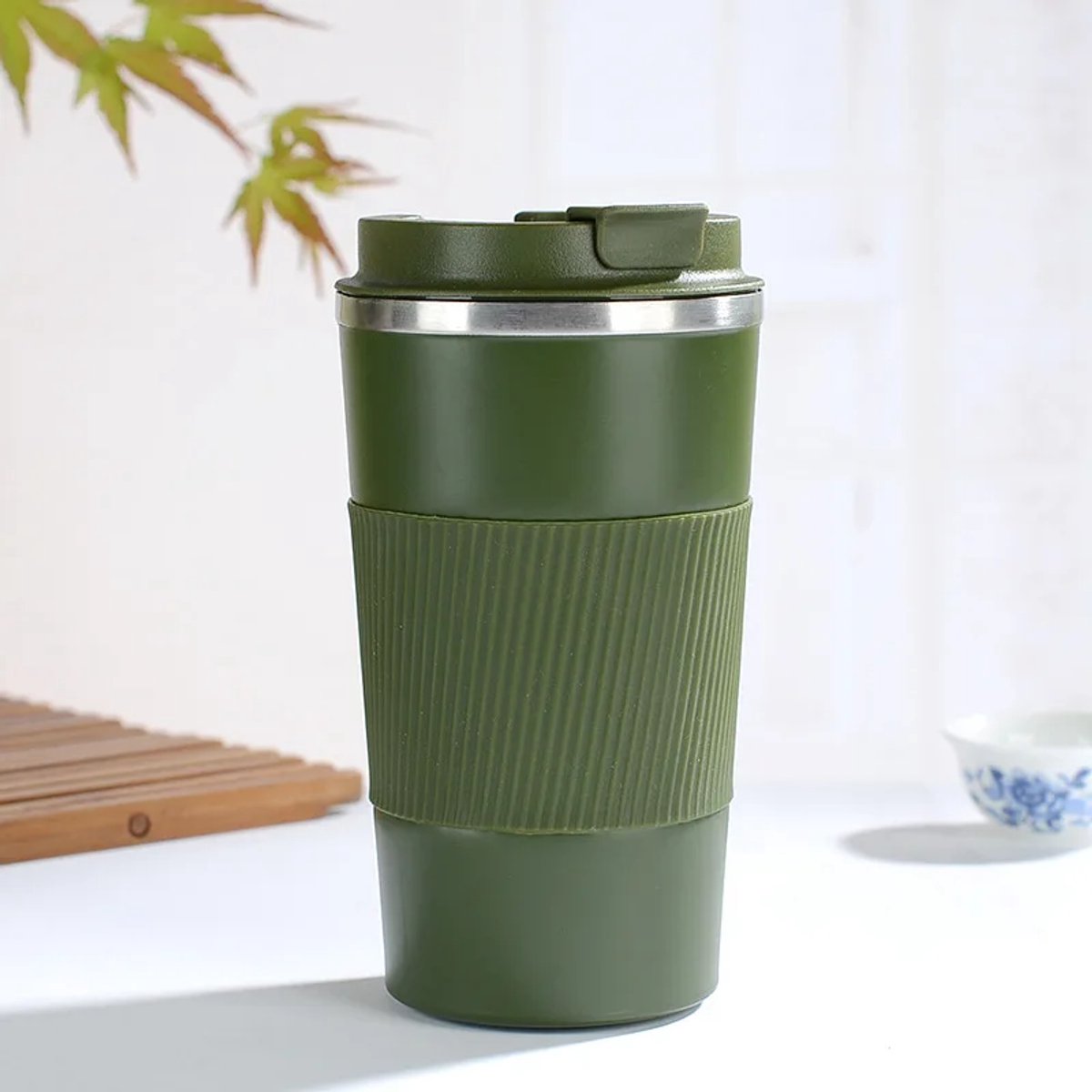 Roestvrijstalen Thermosbeker Serie - Isolerende Koffiebeker - Groen - 510