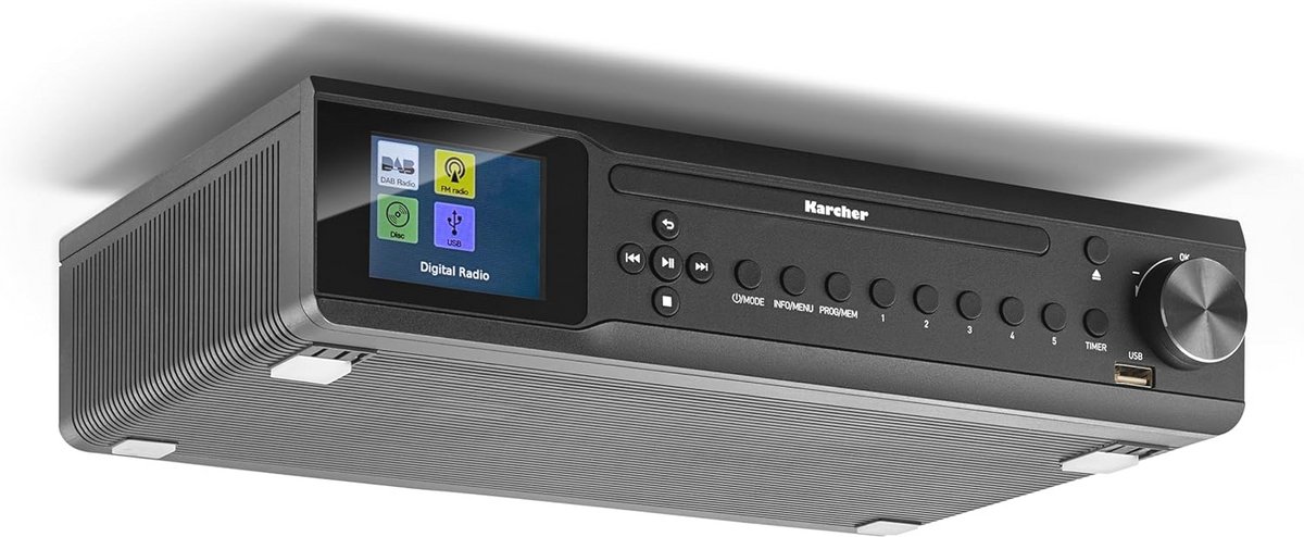 Onderbouwkeukenradio met CD-speler en Bluetooth - DAB+/FM-radio met wekker en USB-aansluiting