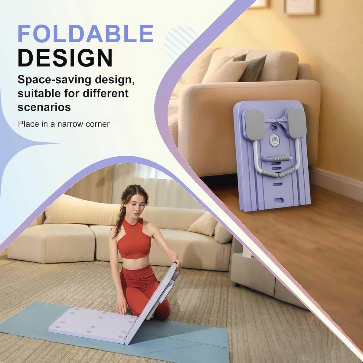 Pilates Pilates Bord Set met Weerstandsband en Stang voor - afbeelding 2