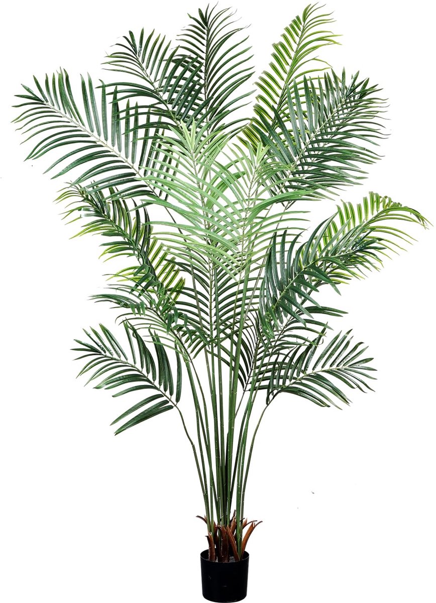 Unyqoos Grote kunstmatige palmplant voor interieurdecoratie met verstelbare bladeren Groen
